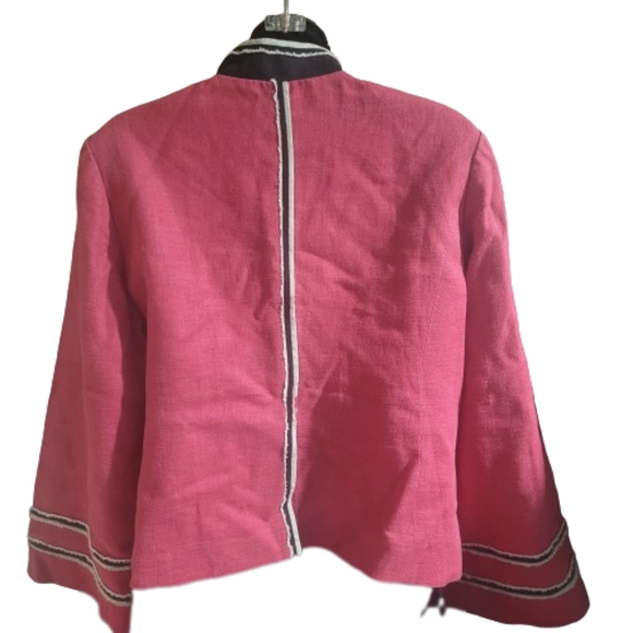 Charles Nolan Red Off White And Black Jacket/Blazer with Snap.buttons Size 12 - Picture 2 of 9